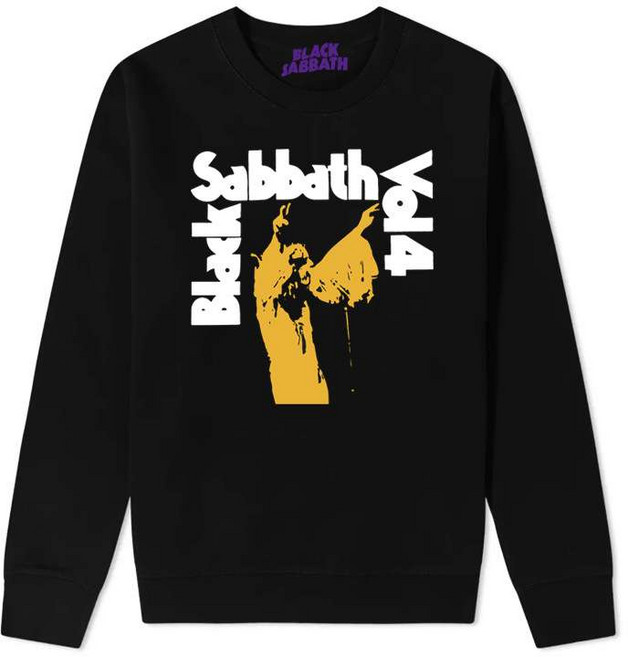 남성 긴팔 티셔츠 맨투맨 락티셔츠 블랙 사바스 맨투맨