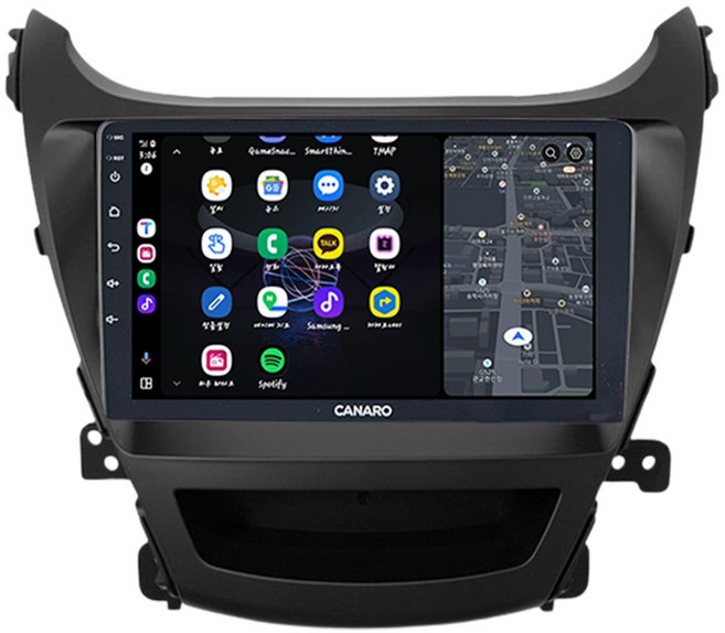 카나로Q 현대 뉴아반떼MD(13~15년식) 마감재포함 9인치 안드로이드 올인원 네비게이션, 4GB, Q본품 + AHD후방카메라