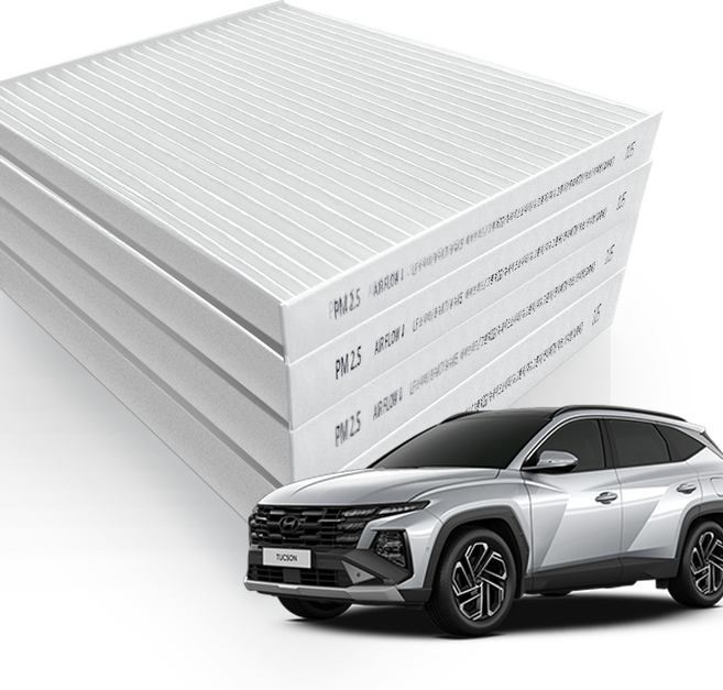 다보니 PM 2.5 초미세먼지 차단 투싼 에어컨필터, 4개, 투싼NX4 하이브리드 2020.10이후-P118