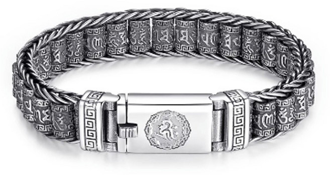 까마느 불교 육자진언 체인 팔찌