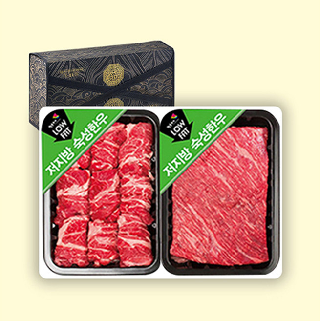 [정읍한우] 명절선물 감사인사 선물세트 저지방 한우 한마음 선물세트 3호 (구이모둠500g 국거리500g), 2000개