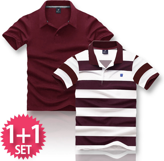 블루포스 아데롤 + 바트 반팔카라티 1+1 세트 [2장 묶음] 남자 티셔츠 남성 반팔티 단체티 남녀공용 커플티 여름 골프티 [국내생산]