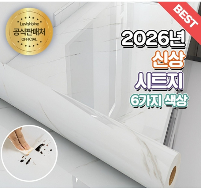 라비쉬바인 붙이는 오염방지 타일 방수 데코 대리석 주방 시트지, C