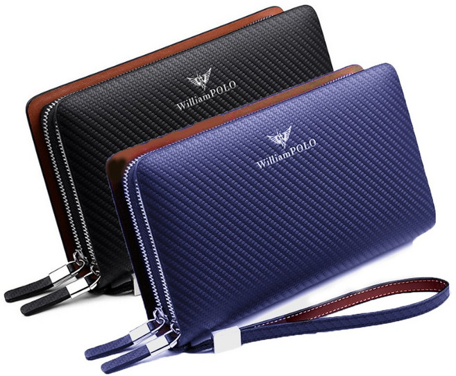 윌리엄폴로 명품소가죽 남성 클러치백 손가방 파우치 일수가방 골프파우치 B260