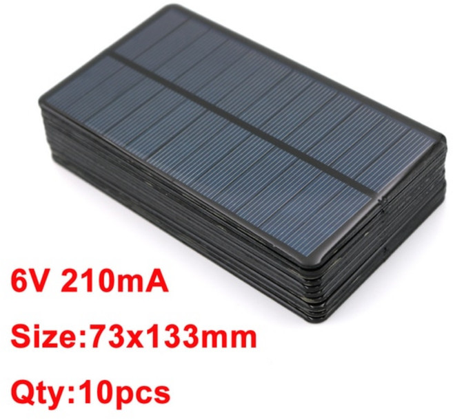 정원태양광 태양충전기배터리 접이식태양광패널 10PCS X DC 태양 전지 패널 6V 100mA 167mA 183mA 333mA 500mA 583mA 750mA 휴대 전화 충전기 휴, 6V 210mA, 1개