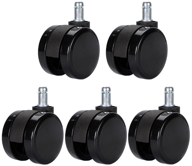 엠파이어 우레탄 의자바퀴 링 회전 A16CHAIR11B 50mm, 검정, 5개