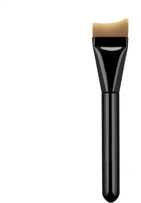 不吃粉輕薄無痕快速上妝, 1個, 經典黑 彎月粉底刷, 經典黑