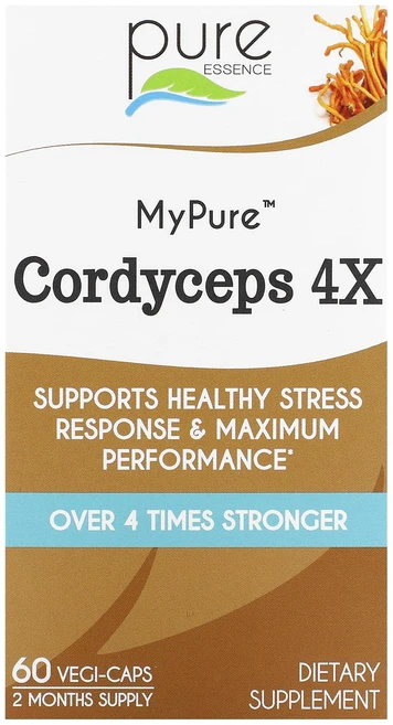 Pure Essence MyPure 동충하초 4X 베지 캡슐 60정, PureEssenceMyPure동충하초4X베지캡슐60정, 1개 - 쿠팡
