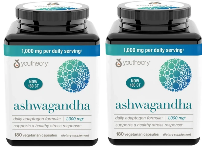 미국 코스트코 Youtheory 아슈와간다 Ashwagandha 1000mg 180 캡슐, 90정, 2개 - 쿠팡