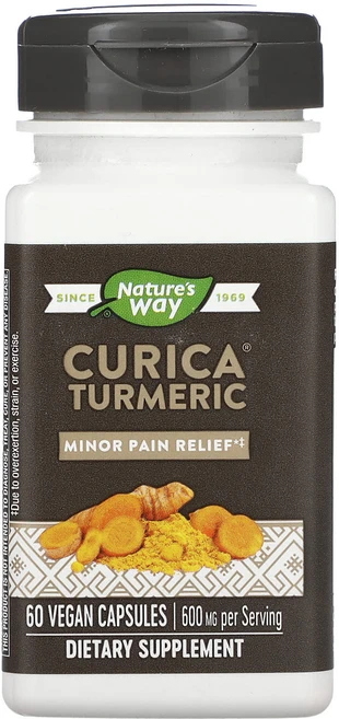 Nature's Way Curica 강황 600mg 베지 캡슐 60정(캡슐 1정당 300mg), 60정, 1개 - 쿠팡