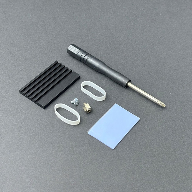 티놀지 M.2 SSD 2.9MM 방열판 쿨러 서멀패드 블랙 2242규격 (T-HS42-29SET), 1개