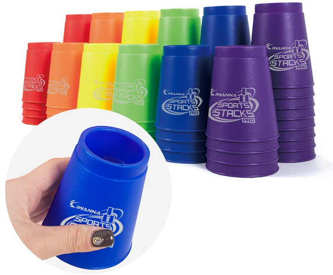 아이워너 스포츠 스태킹컵 스피드 컵쌓기 놀이 12P, 그린