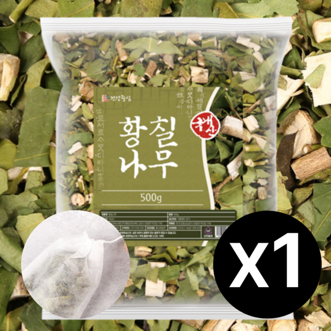 100% 국내산 자연산 황칠나무 가지 잎 차 깨끗하게 말린 건재, 1개, 500g