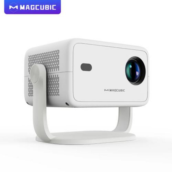 Magcubic 네이티브 1080P 650ANSI 4K 안드로이드 11 L018 360 프로젝터 자동 키스톤 포커스 에어 마우스 Wifi6 BT5.2 휴대용 야외, EU 플러그, White, 1) White