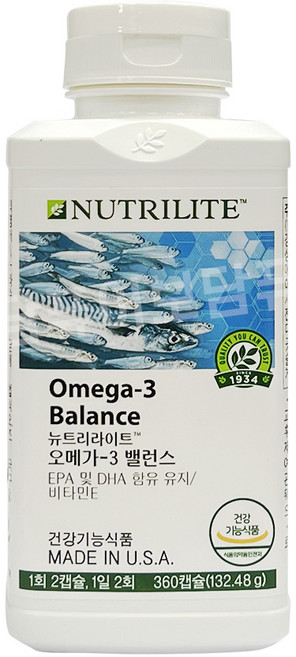 암웨이 오메가-3 밸런스 360캡슐 + 포켓물티슈 선물