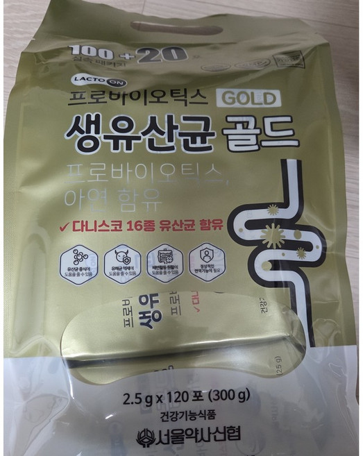 서울약사신협 프로바이오틱스 생유산균 골드 120포 2개, 2.5g