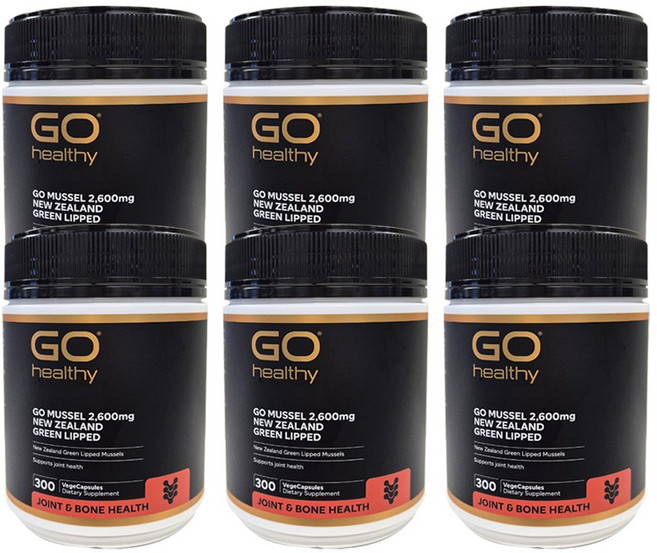 뉴질랜드 고헬시 gohealthy 초록잎홍합 분말 그린머슬 고머슬2600 300캡슐 6통, 6개, 300정