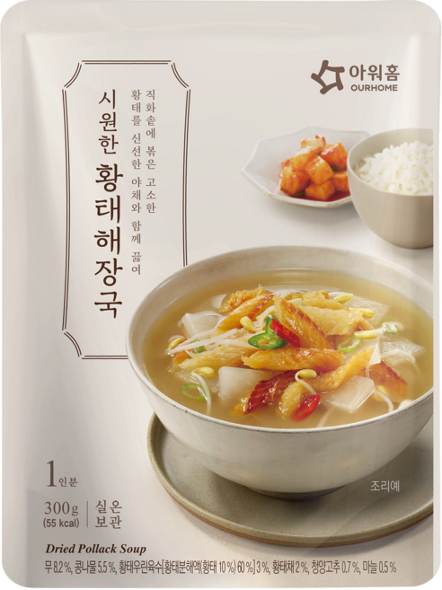 아워홈 시원한 황태해장국, 300g, 1개