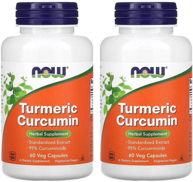 2개 나우 강황 터메릭 커큐민 커큐미노이드 Turmeric Curcumin 60베지캡, 60정 - 쿠팡