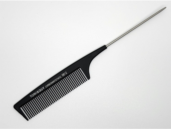 뉴프렐류드 카본 스틸 꼬리빗 0812, 1개, 블랙