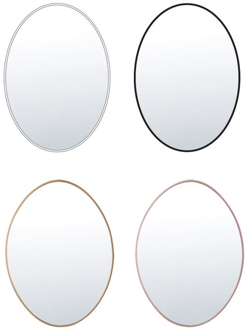 사이클타원거울/600X800/하프타원거울/반타원/윈도우/팔각/망고/베네치안/패들/트랙/히든바스/타원형거울/욕실거울, 히든블랙