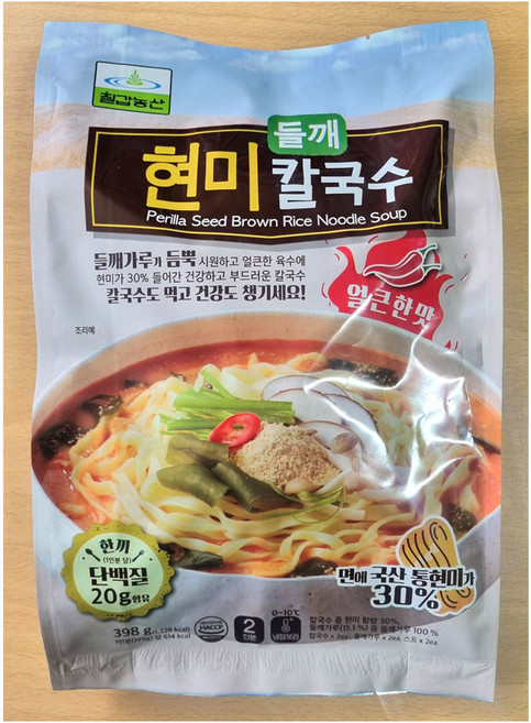 칠갑농산 들깨 현미칼국수, 10개, 398g