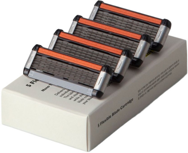 레이지 소사이어티 면도 5중날 카트리지, 4개입, 1개