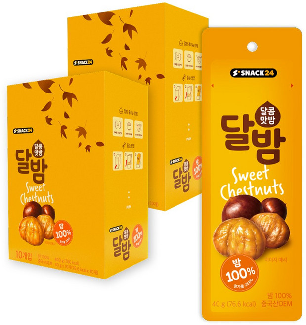 에잇 건강간식 달콤맛밤 달밤 1개입, 400g, 2개