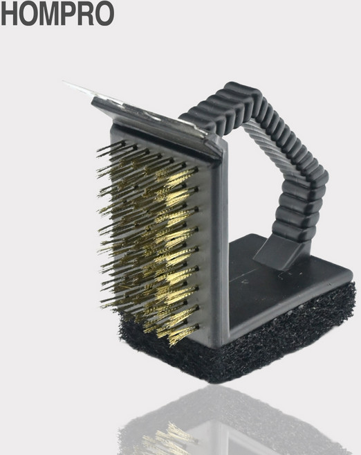 홈프로 BBQ 그릴 화로대 청소 브러쉬 바베큐 청소도구, 블랙
