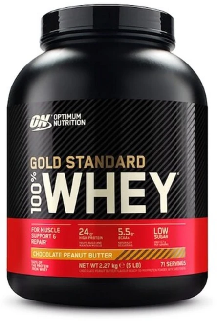 Optimum Nutrition 옵티멈 뉴트리션 100% 유청 단백질 초콜릿 피넛 버터 2.27kg 골드 스탠다드 프로틴, 1개 - 쿠팡