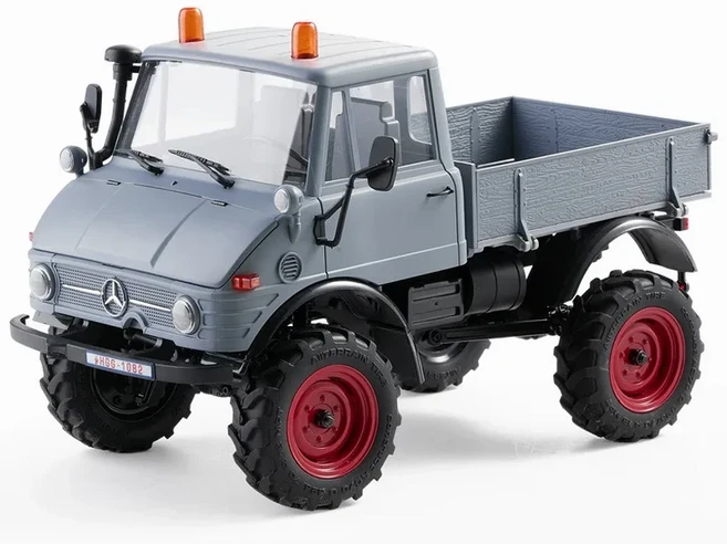 신형 FMS 1:24 Fcx24 RC 유니목 자동차 시리즈 모터 기어 4WD 클라이밍 카 원격 시뮬레이션 장난감, 02 Grey