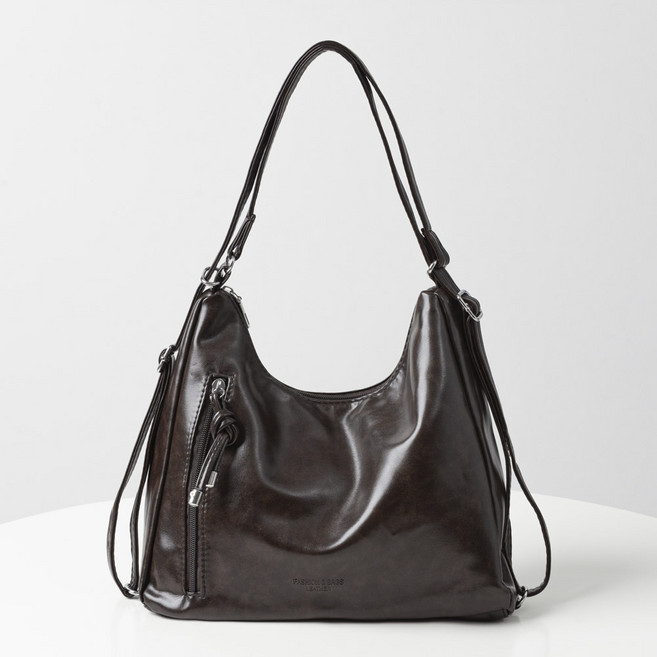 엔도르시 여성용 빈티지 레더 포켓 백팩 숄더백 EBA392