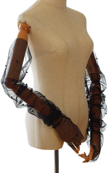 신부용 브라이드 시어 글러브 팔 커버 플레이 코스튬 여성 웨딩 드레스 슬리브용 툴 글러브