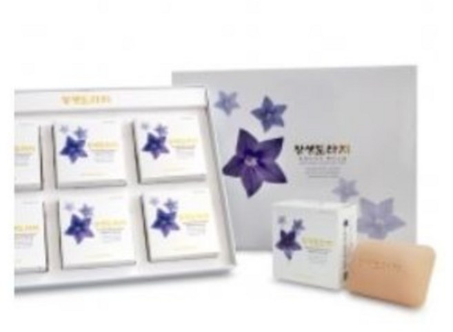 (경남관광기념품점 진주시) 온가족이 함께 사용하는 한방미용비누! 장생도라지 페이스비누세트(6개), 120g