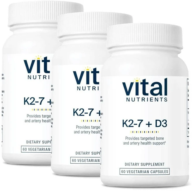 바이탈 뉴트리언츠 비타민D3 2000IU + K2-7 캡슐 Vital Nutrients Vitamin D3 + K2, 3개, 60정 - 쿠팡
