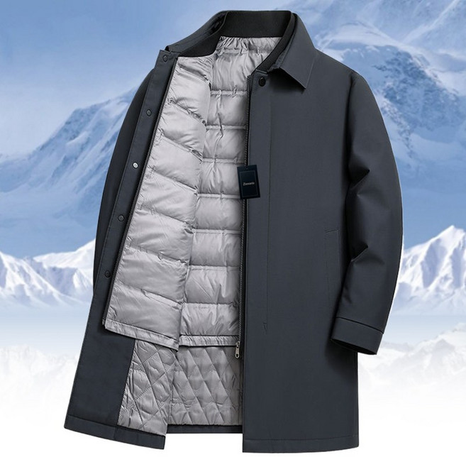 Zenaris 중년 남자 패딩 블레이저 카라넥 정장 하프패딩 트렌치 누빔 코트