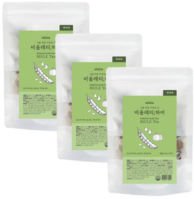 비울레티 하비차 작두콩 호박팥차, 2g, 30개입, 3개