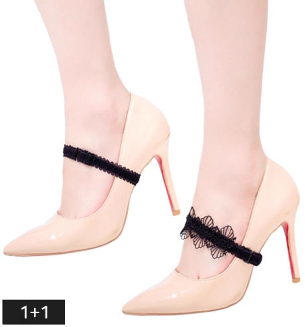 구두 하이힐 벗겨짐 방지 레이스 고정끈 스트랩 밴드 2종 세트 F231S