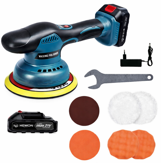 헤이즈 무선 자동차 광택기 유막제거 폴리셔 세트, EQ-260K