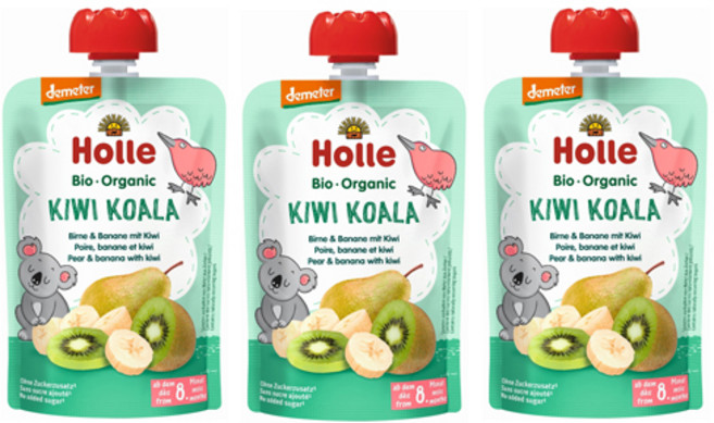 홀레 유기농 이유식 퓨레 holle 키위 코알라, 혼합맛(배/바나나/키위), 100g, 1개