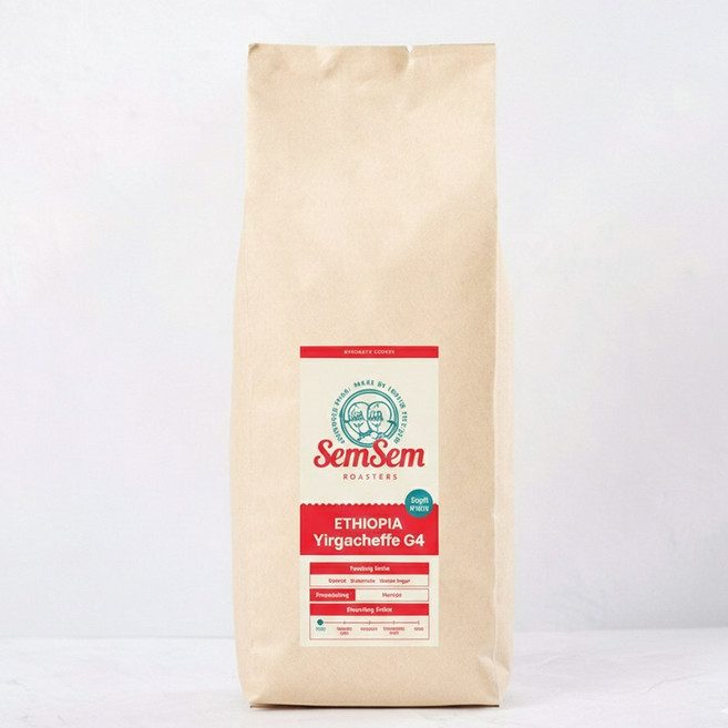 샘샘 원두커피 에디오피아 예가체프G4 싱글 오리진 카페원두 500g x 2봉, 2개, 홀빈(분쇄안함)