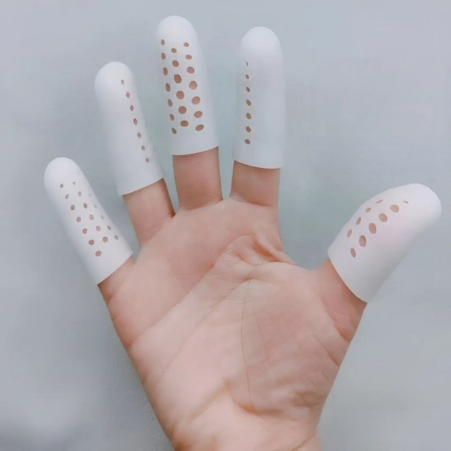 노바앤코 통풍형 실리콘 손가락 골무, 화이트, 10개