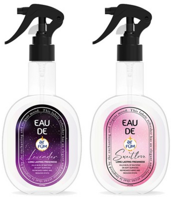 아로퓸 오드 퍼퓸 패브릭 스프레이 250mlx2개[라벤더+스윗러브], 스프레이 250ml x2개(라벤더+스윗러브), 250ml