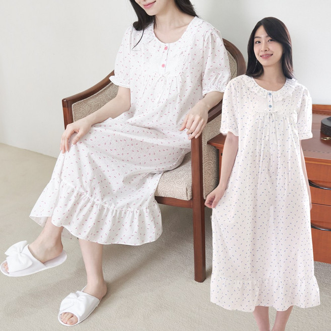 여성 잠옷 원피스 홈웨어 24S157-1(아사면)