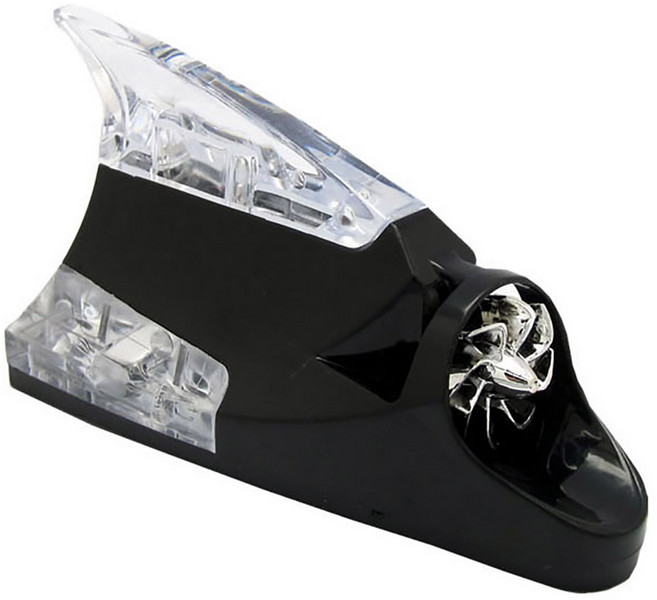 도매짱 풍력 자가발전 LED안테나 샤크안테나 자동차튜닝 네온 안테나, A.샤크형-블랙