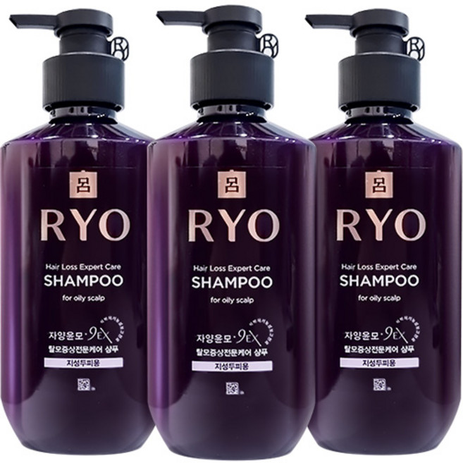 려 자양윤모 지성 두피용 샴푸 400ml 3개묶음, 3개
