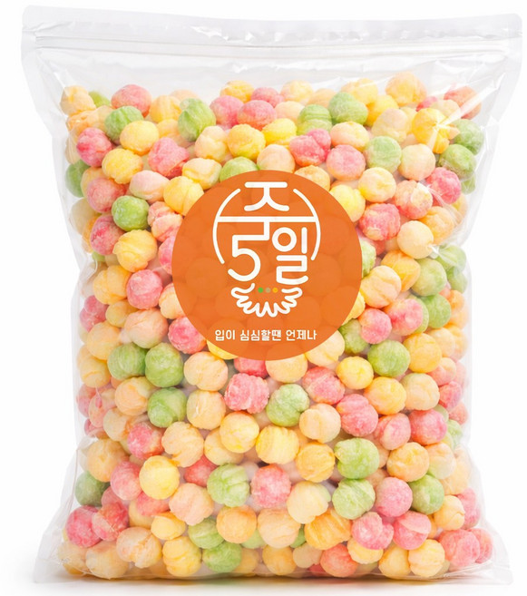 [주5일] 형형색색 새콤한맛이 일품인 A급 앵두콘 지퍼백포장 칼라콘, 1개, 230g