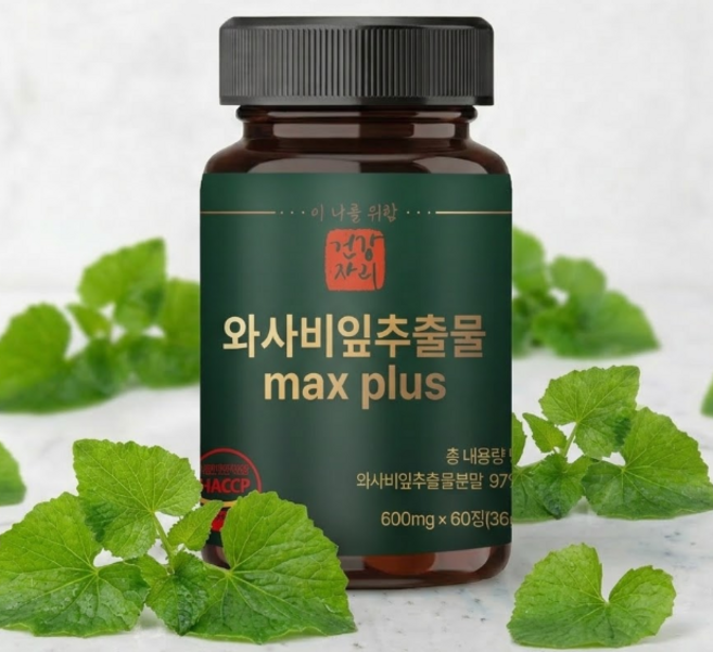 건강자리 와사비잎 추출물 97%고함량 HACCP 600mg, 1개, 60정