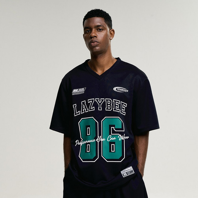 남자 매쉬 럭비져지 오버핏 반팔 헬스복 운동복 짐웨어 공용