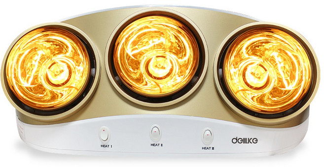 델루체 벽걸이형 욕실난방기 욕실 전기히터, 3구(DWH-UB3120)